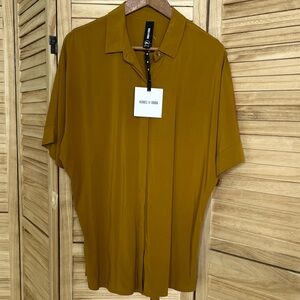 Oversize Button Down Top